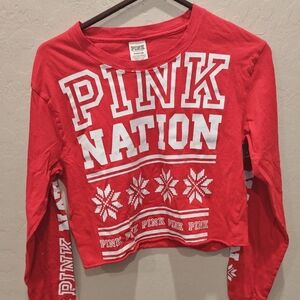 PINK Victoria's Secret Red Long Sleeve